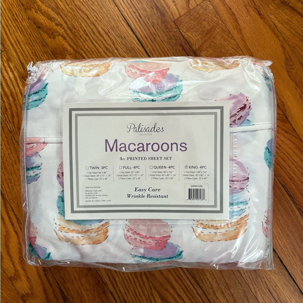 Palisades Macaroons Printed Sheet Set